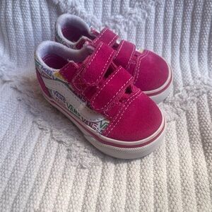 Vans Kids Fuchsia Sneakers with Logo Accents